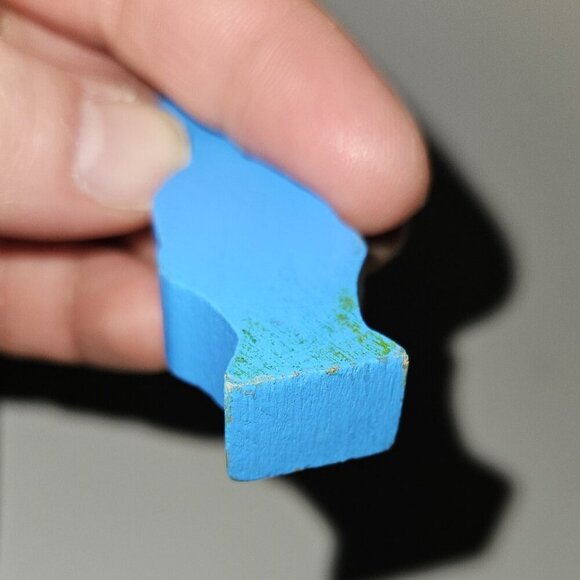 15 Wooden Toy People Figures Lot Railway Train Accessories Blue Green Red READ - Picture 10 of 11